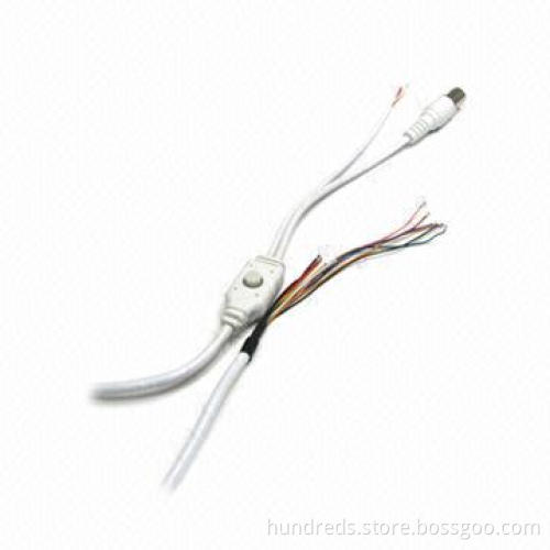Waterproof Camera Cable with Five Directional Switch in Middle, Various Colors are Available